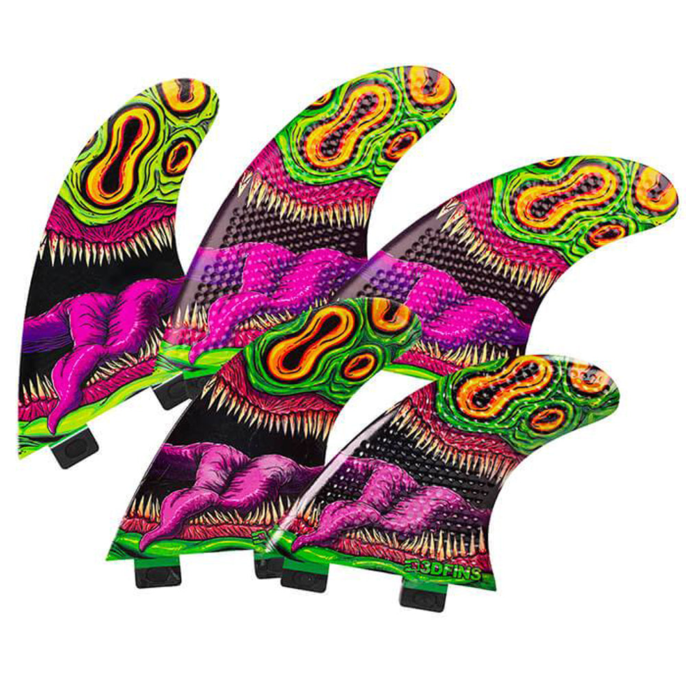 3D Fins - All Rounder 5 Fin - Medium - Mouthy (FCS1/Futures) Surfboard Fins 3D Fins