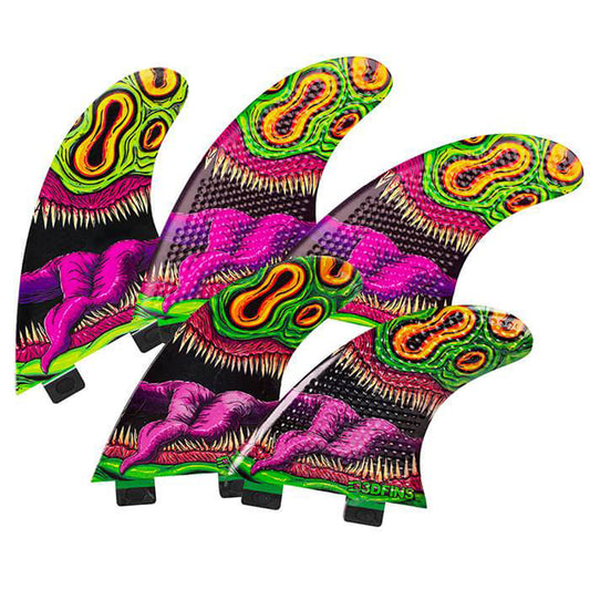 3D Fins - All Rounder 5 Fin - Medium - Mouthy (FCS1/Futures) Surfboard Fins 3D Fins