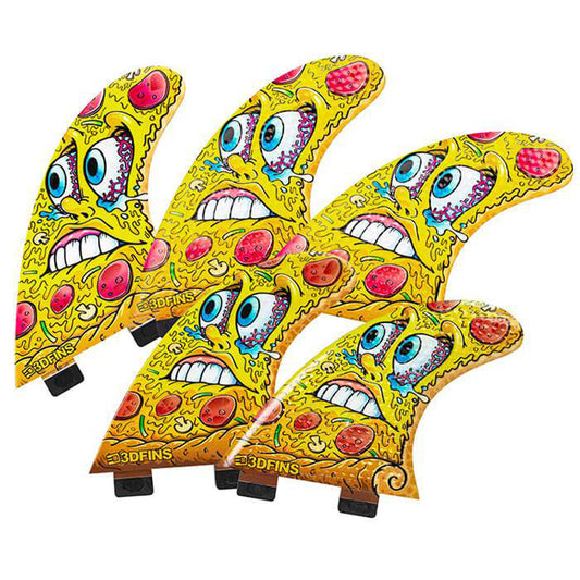 3D Fins - All Rounder 5 Fin - Medium - Pizza (FCS1/Futures) Surfboard Fins 3D Fins