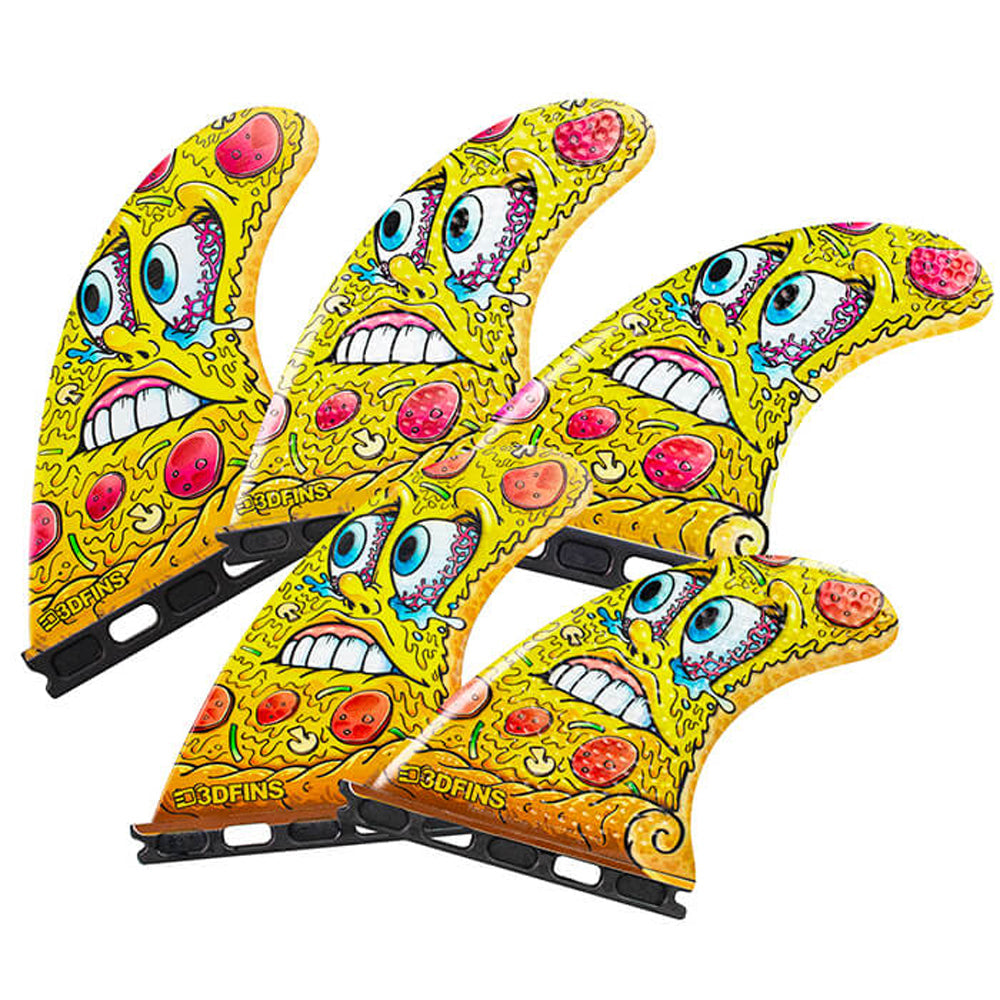 3D Fins - All Rounder 5 Fin - Medium - Pizza (FCS1/Futures) Surfboard Fins 3D Fins