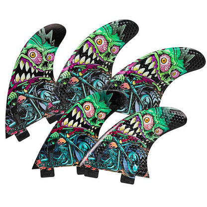 3D Fins - All Rounder 5 Fin - Medium - Rider (FCS1/Futures) Surfboard Fins 3D Fins