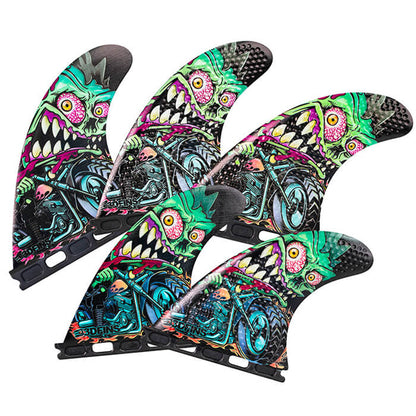 3D Fins - All Rounder 5 Fin - Medium - Rider (FCS1/Futures) Surfboard Fins 3D Fins