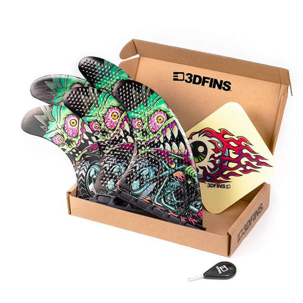 3D Fins - All Rounder 5 Fin - Medium - Rider (FCS1/Futures) Surfboard Fins 3D Fins Futures