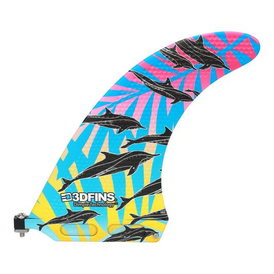 3D Fins - 9" Single - Rainbow Dolphin Surfboard Fins 3D Fins