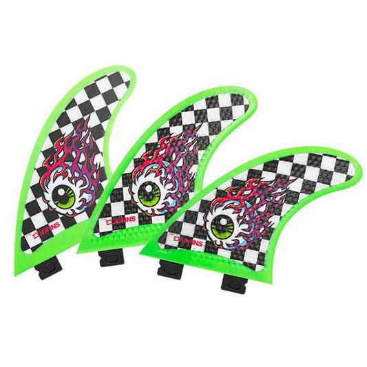 3D Fins - All Rounder Thruster - Soft - Eye Ball Checkers (FCS1 / FCS2 / Catch Surf / Futures) Surfboard Fins 3D Fins FCS1