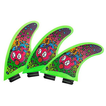 3D Fins - All Rounder Thruster - Soft - Heart Attack Leopard (FCS1 / FCS2 / Catch Surf / Futures) Surfboard Fins 3D Fins FCS2 / Catch Surf