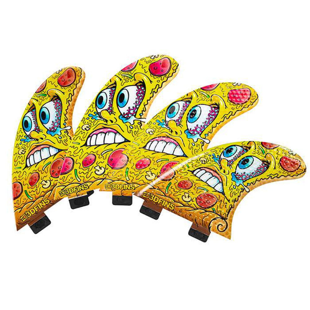 3D Fins - All Rounder Quad - Medium - Pizza (FCS1/Futures) Surfboard Fins 3D Fins
