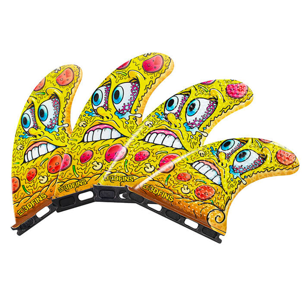 3D Fins - All Rounder Quad - Medium - Pizza (FCS1/Futures) Surfboard Fins 3D Fins