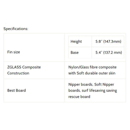 3D Fins - 5.8" Soft Nipper Fin Surfboard Fins 3D Fins