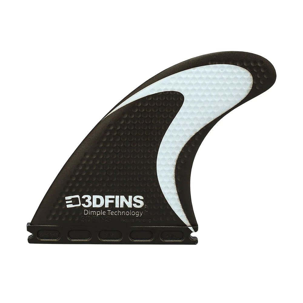3D Fins - All Rounder Thruster - Medium - B&W Swoosh (FCS2/Futures) Surfboard Fins 3D Fins Futures