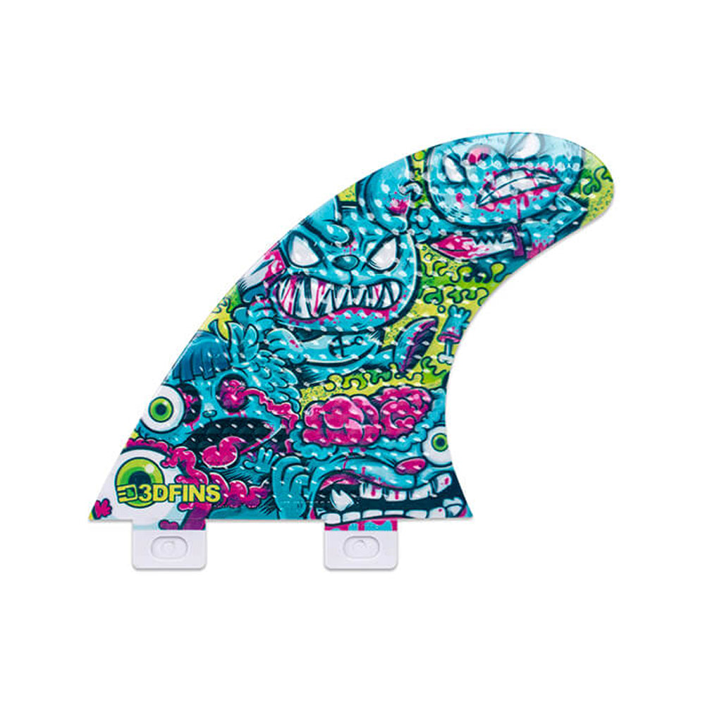 3D Fins - All Rounder Thruster - Small - Braindead (FCS1/Futures) Surfboard Fins 3D Fins
