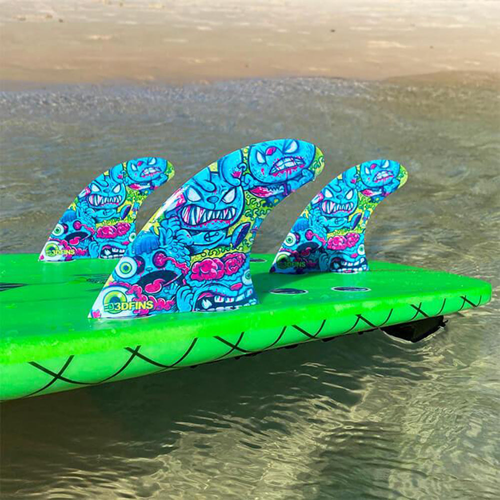 3D Fins - All Rounder Thruster - Small - Braindead (FCS1/Futures) Surfboard Fins 3D Fins