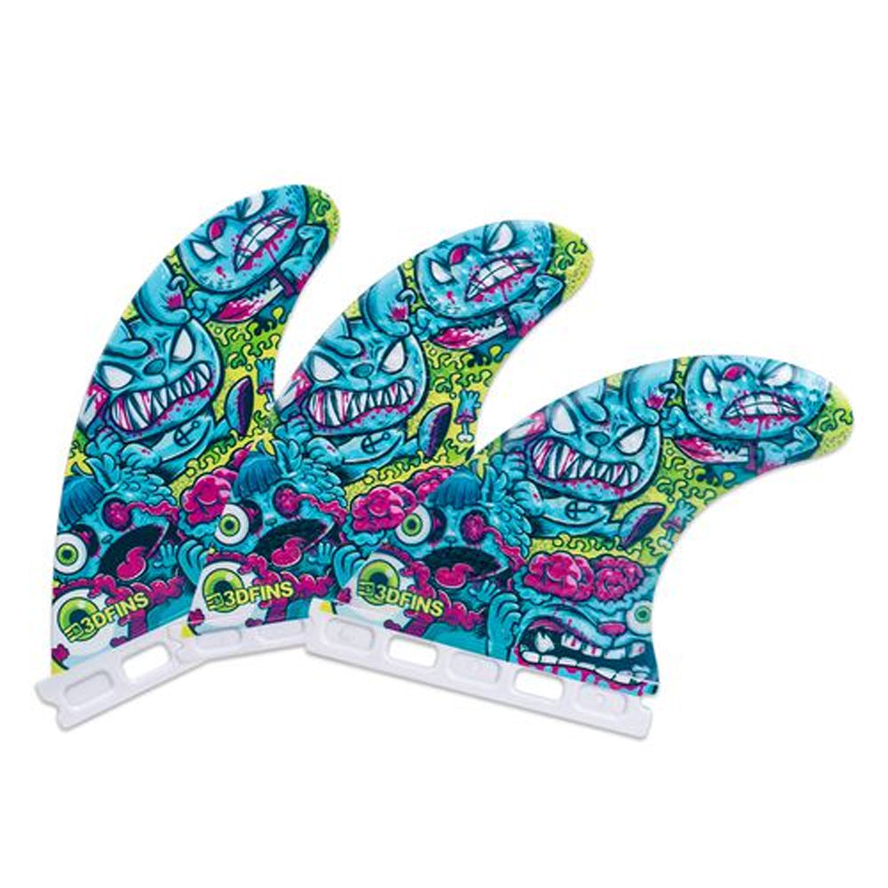 3D Fins - All Rounder Thruster - Small - Braindead (FCS1/Futures) Surfboard Fins 3D Fins