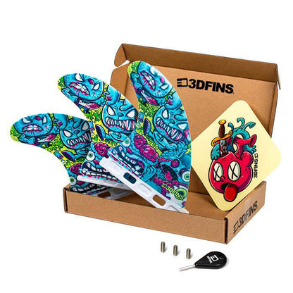 3D Fins - All Rounder Thruster - Small - Braindead (FCS1/Futures) Surfboard Fins 3D Fins Futures