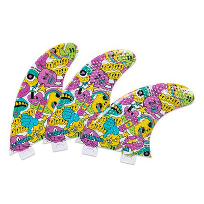 3D Fins - All Rounder Thruster - Small - Fruit Loops (FCS1/Futures) Surfboard Fins 3D Fins FCS1