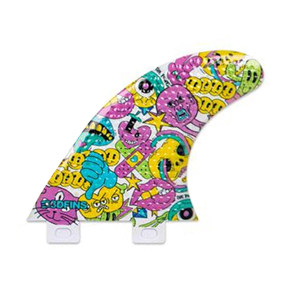 3D Fins - All Rounder Thruster - Small - Fruit Loops (FCS1/Futures) Surfboard Fins 3D Fins