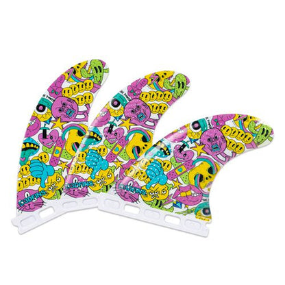 3D Fins - All Rounder Thruster - Small - Fruit Loops (FCS1/Futures) Surfboard Fins 3D Fins Futures