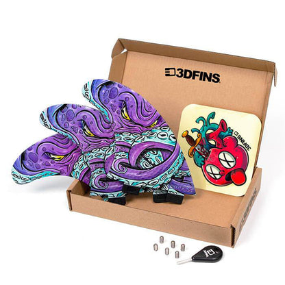 3D Fins - All Rounder Thruster - Medium - Kracken (FCS1/FCS2/Futures) Surfboard Fins 3D Fins FCS1