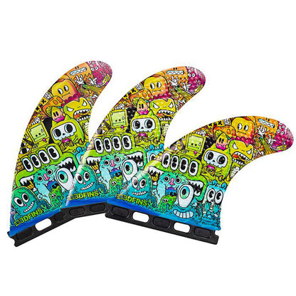 3D Fins - All Rounder Thruster - Medium - Monsters (FCS1/FCS2/Futures) Surfboard Fins 3D Fins