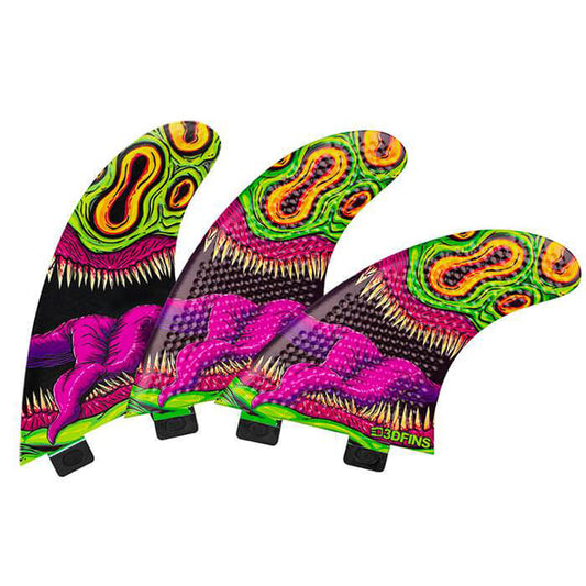 3D Fins - All Rounder Thruster - Medium - Mouthy (FCS1/FCS2/Futures) Surfboard Fins 3D Fins