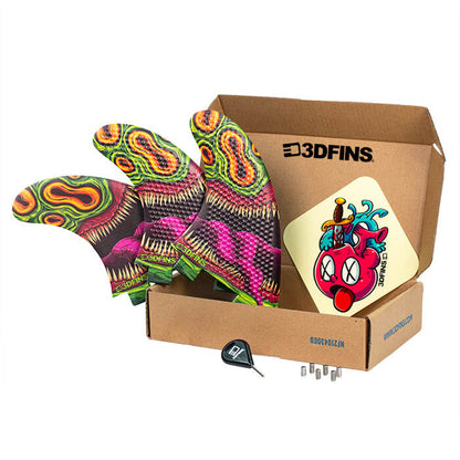 3D Fins - All Rounder Thruster - Medium - Mouthy (FCS1/FCS2/Futures) Surfboard Fins 3D Fins FCS2