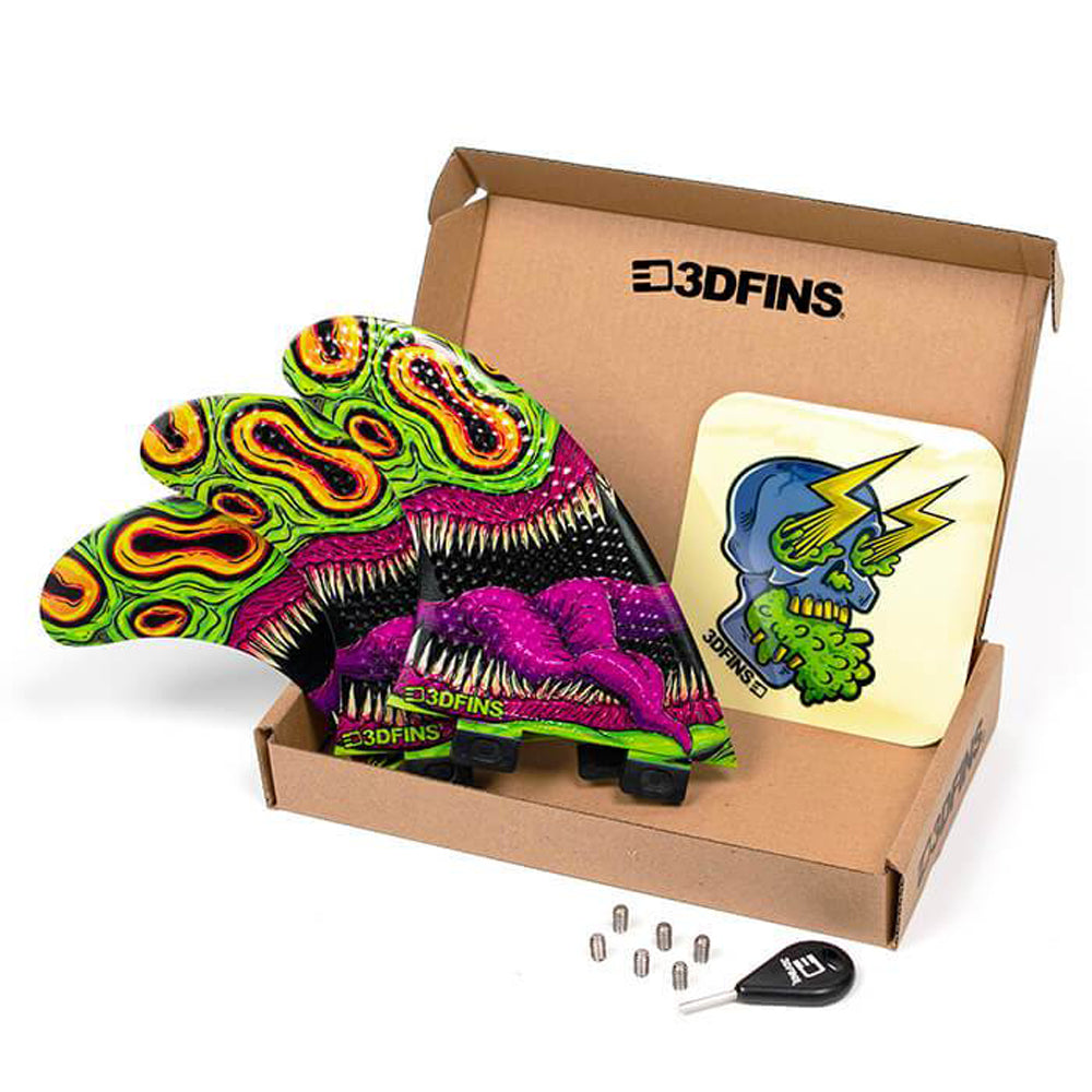 3D Fins - All Rounder Thruster - Medium - Mouthy (FCS1/FCS2/Futures) Surfboard Fins 3D Fins FCS1