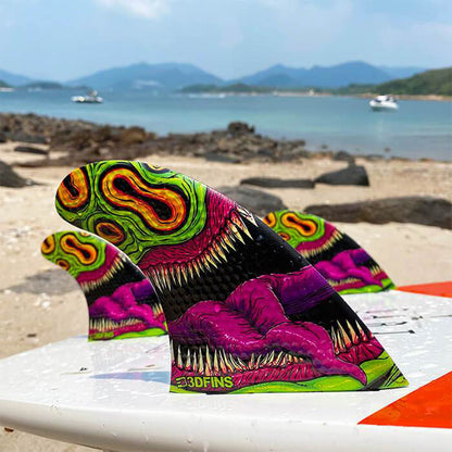 3D Fins - All Rounder Thruster - Medium - Mouthy (FCS1/FCS2/Futures) Surfboard Fins 3D Fins