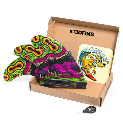3D Fins - All Rounder Thruster - Medium - Mouthy (FCS1/FCS2/Futures) Surfboard Fins 3D Fins Futures