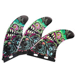 3D Fins Rider FCS1 FCS2 Futures Thruster Tri Fin Set