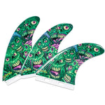 3D Fins Zombie Zone FCS1 FCS2 Futures Thruster Tri Fin Set Large