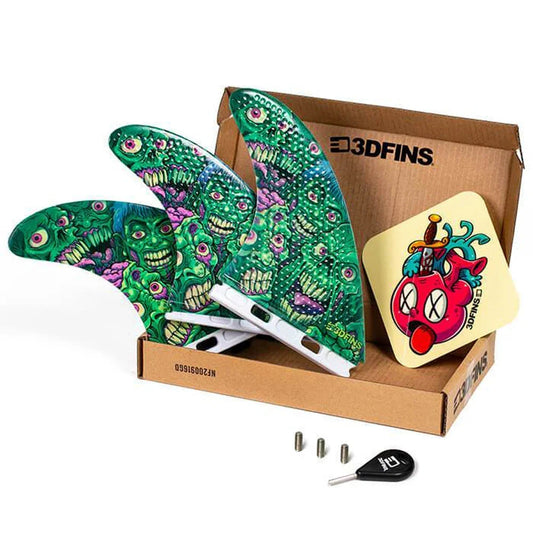 3D Fins - All Rounder Thruster - Large - Zombie Zone (FCS1/Futures) Surfboard Fins 3D Fins Futures