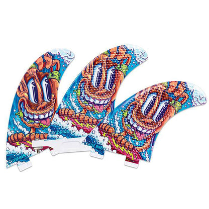 3D Fins - Thruster Surf/SUP - Hanging Ten (2+1) Surfboard Fins 3D Fins