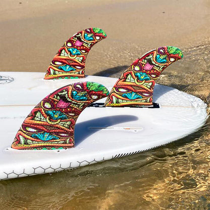 3D Fins - Thruster Surf/SUP - Tikitok (2+1) Surfboard Fins 3D Fins