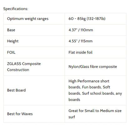 3D Fins - All Rounder Thruster - Medium - Rider (FCS1/FCS2/Futures) Surfboard Fins 3D Fins