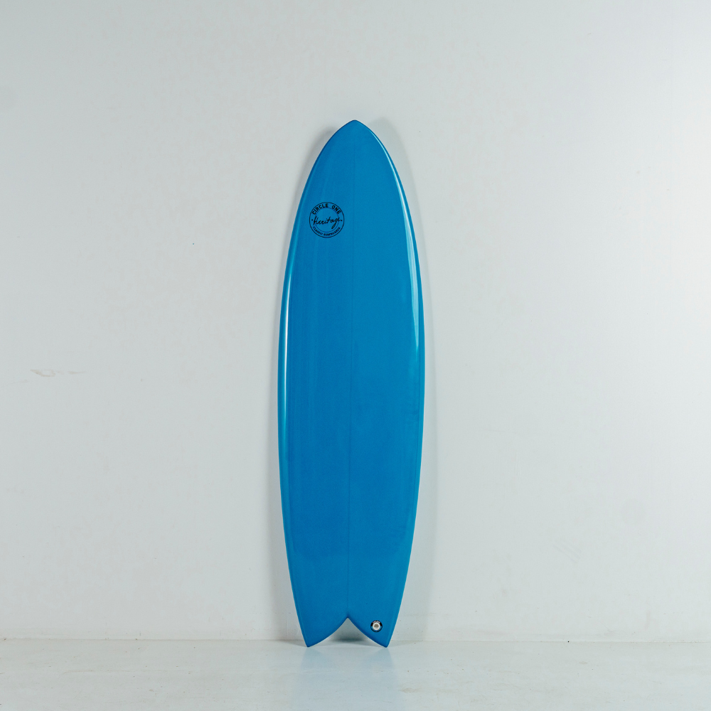 5' 11" Heritage Twin Keel Fish in Gloss Tint Surfboard Circle One Surf