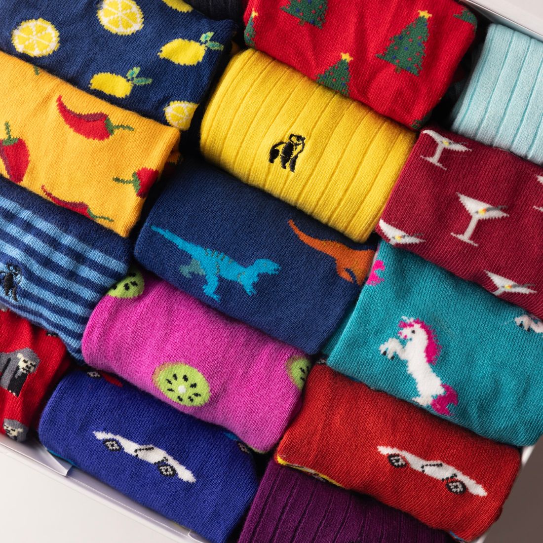 Ultimate Style Sock Box - 15 Pairs of Bamboo Socks Sock Gift Box Swole Panda
