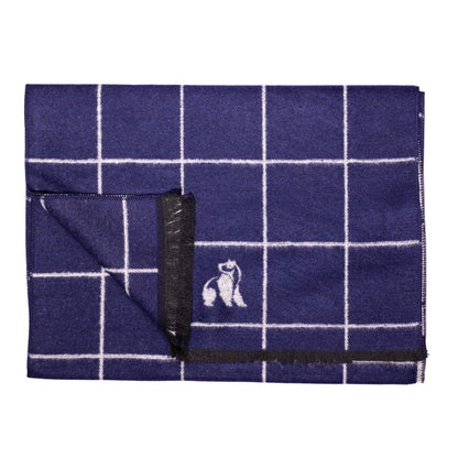 Blue Check Bamboo Scarf Scarves Swole Panda