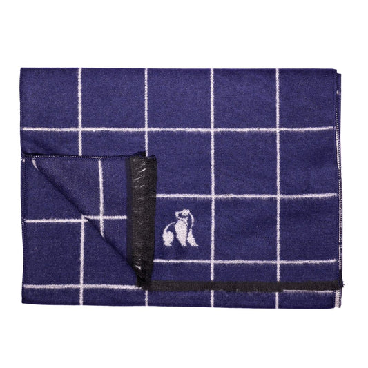 Blue Check Bamboo Scarf Scarves Swole Panda