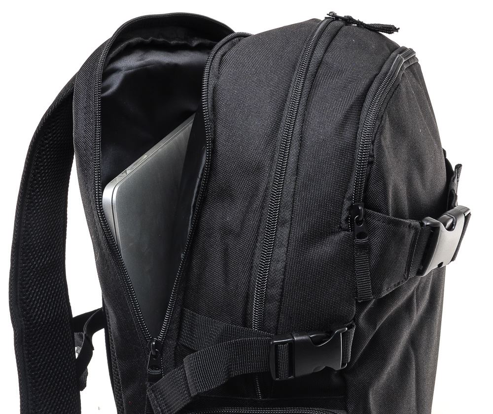 Venom Skateboards PRO Backpack with Skate Carrier - Black bag Venom Skateboards