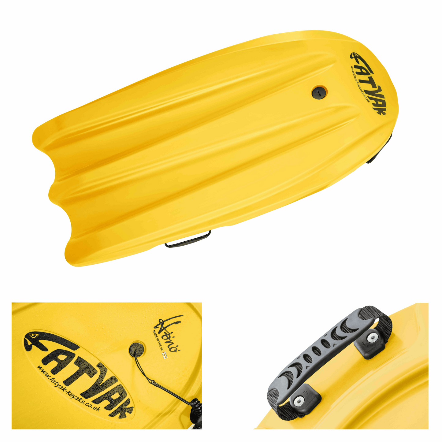 Hönö Bodyboard | Plastic Neutral | Yellow | Wave Ready