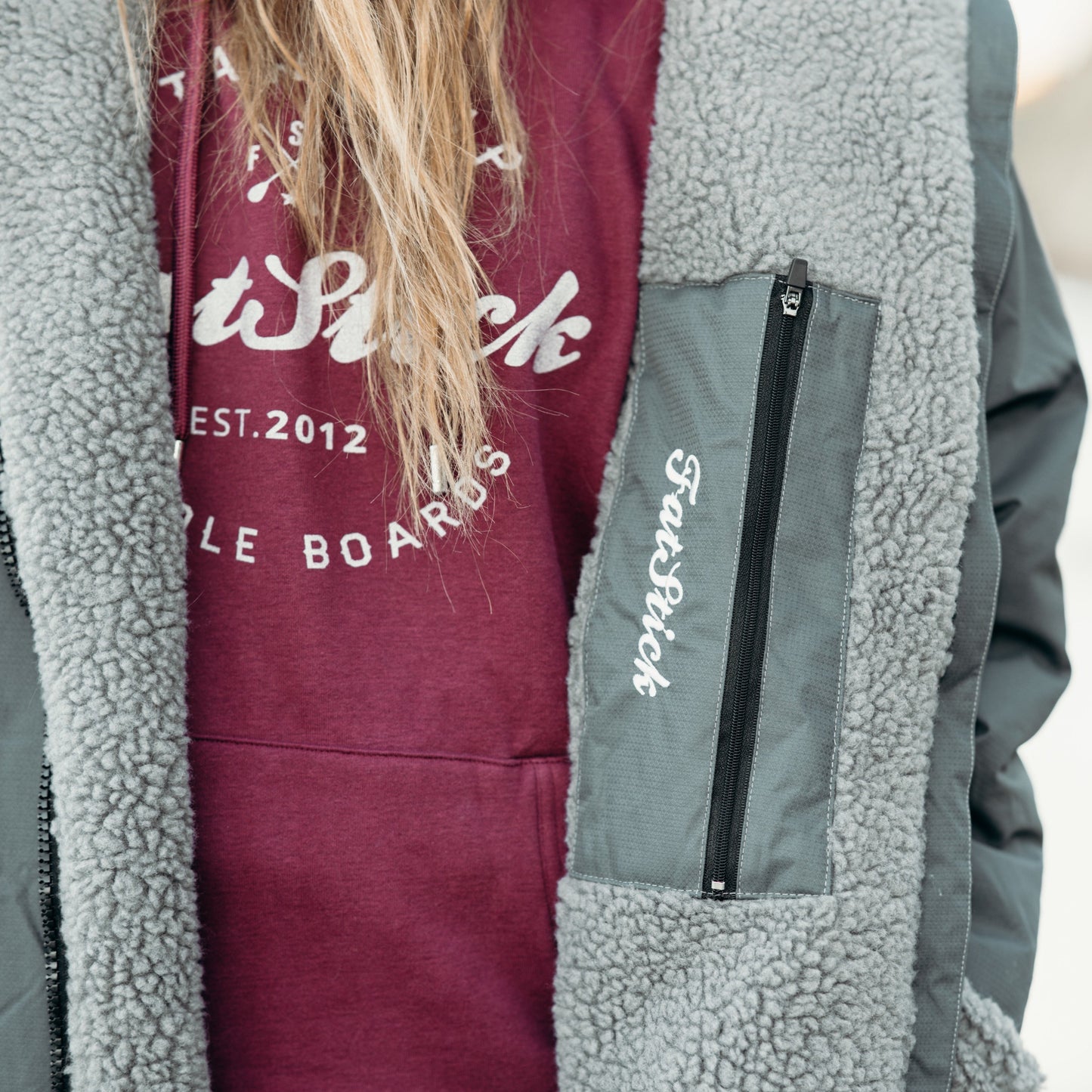 FREE BEANIE | Recycled Fleece Changing Robe “FatWrap” | Waterproof |Beach | Swimming | Surfing | Coat Accessories/Bags FatStick Boards