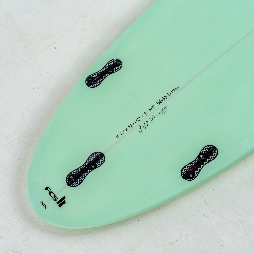7' 6 Heritage Retro Mini Mal Surfboard in Gloss Tint Mid Length Mini Mal Circle One Surf
