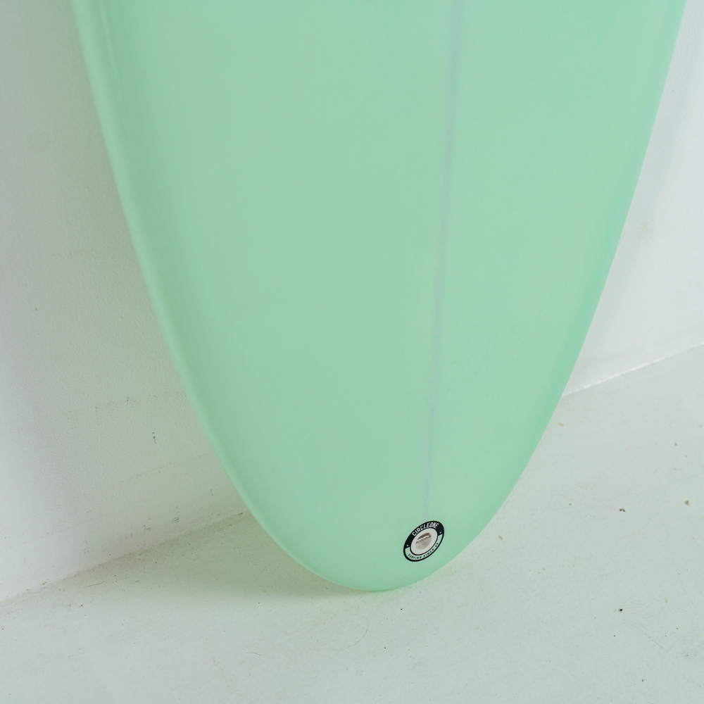 7' 6 Heritage Retro Mini Mal Surfboard in Gloss Tint Mid Length Mini Mal Circle One Surf