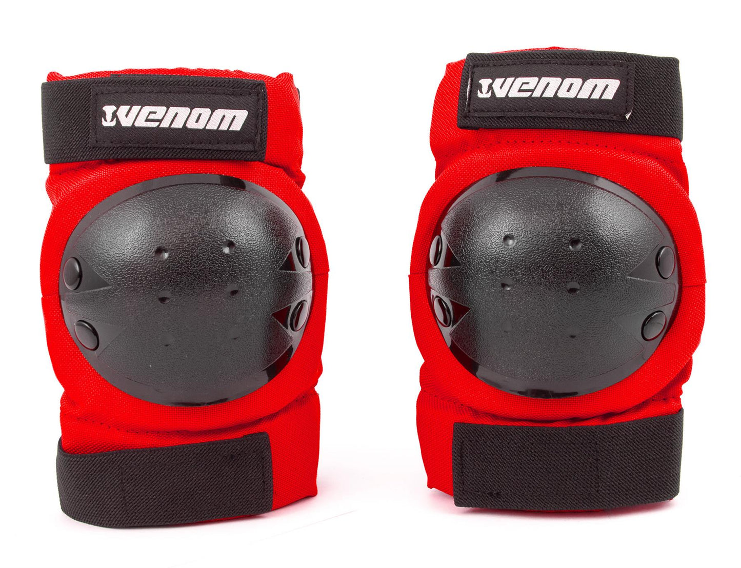 Venom Triple Knee/Elbow/Wrist Pad Set - Red Black Pads Venom Skateboards