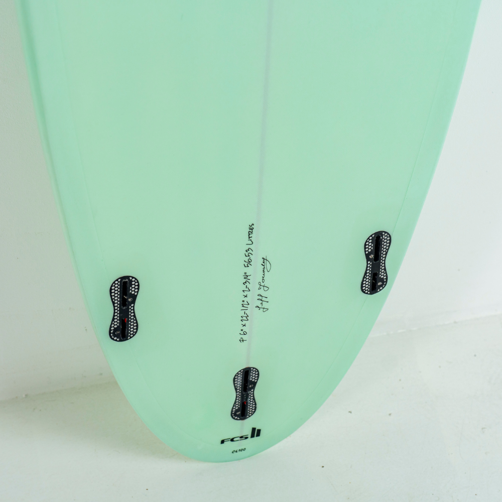 7' 6 Heritage Retro Mini Mal Surfboard in Gloss Tint Mid Length Mini Mal Circle One Surf