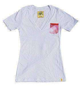 Team Phun Pink Plaid Pocket Ladies Vee Neck tee shirt ladies tee Sunday Phunday