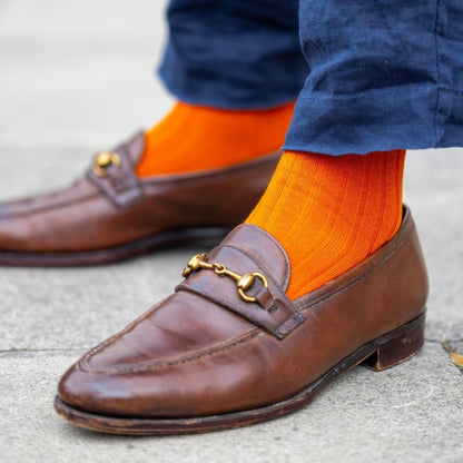 Burnt Orange Bamboo Socks Socks Swole Panda