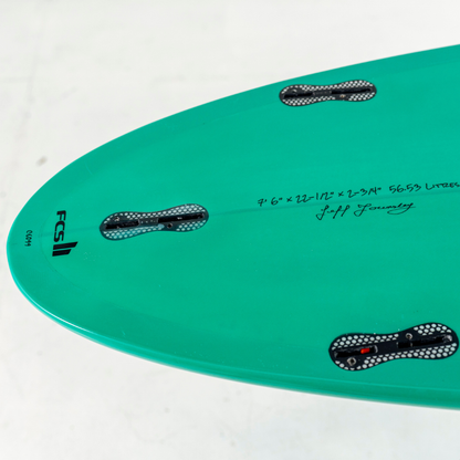 7' 6 Heritage Retro Mini Mal Surfboard in Gloss Tint Mid Length Mini Mal Circle One Surf