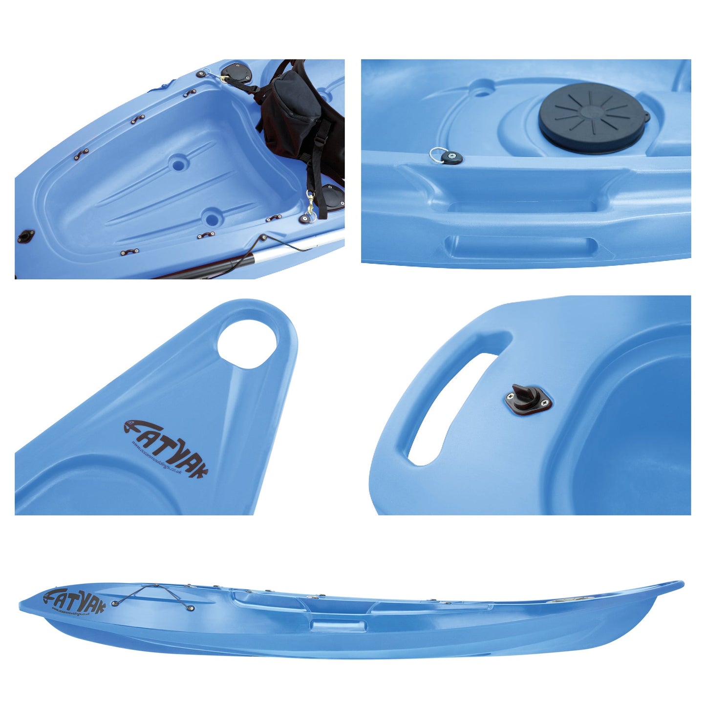 Kaafu Solo Fishing Kayak | Plastic Neutral | Blue | Complete Package