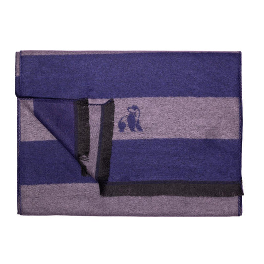 Grey & Blue Stripe Bamboo Scarf Scarves Swole Panda